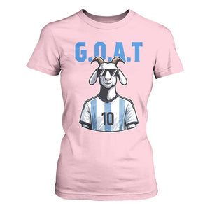 The Goat Of Soccer Number Ten T Shirt For Women Gift For Fans TS12 Light Pink Print Your Wear