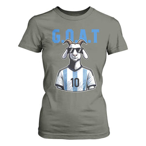 The Goat Of Soccer Number Ten T Shirt For Women Gift For Fans TS12 Military Green Print Your Wear