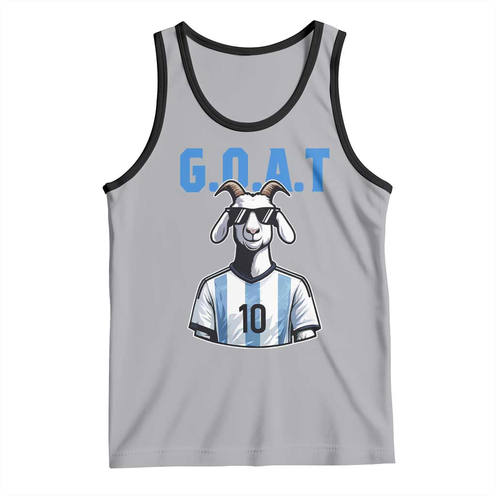 The Goat Of Soccer Number Ten Tank Top Gift For Fans TS12 Athletic Heather Black Print Your Wear
