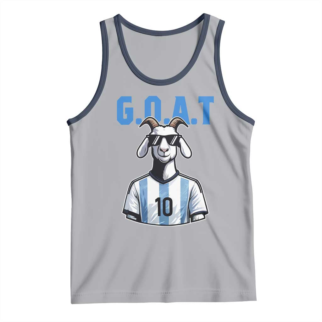 The Goat Of Soccer Number Ten Tank Top Gift For Fans TS12 Athletic Heather Navy Print Your Wear