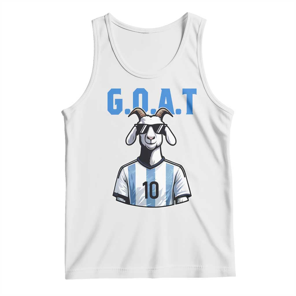 The Goat Of Soccer Number Ten Tank Top Gift For Fans TS12 White Print Your Wear