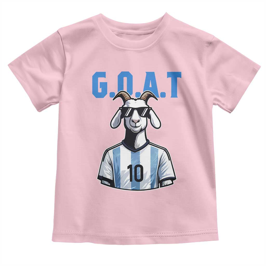 The Goat Of Soccer Number Ten Toddler T Shirt Gift For Fans TS12 Light Pink Print Your Wear