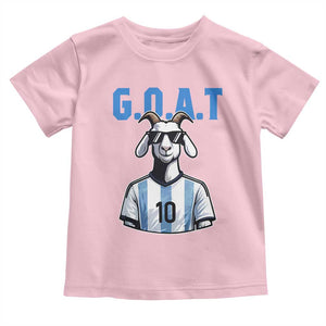 The Goat Of Soccer Number Ten Toddler T Shirt Gift For Fans TS12 Light Pink Print Your Wear