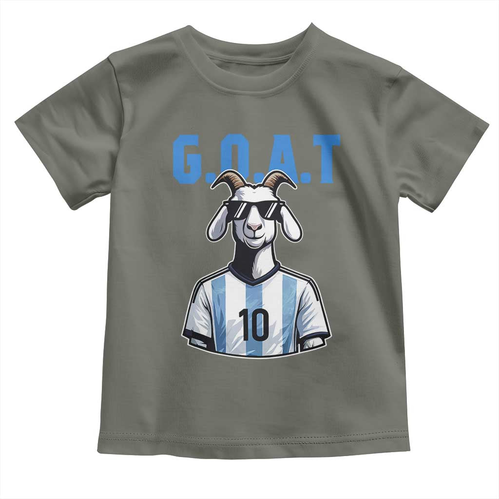 The Goat Of Soccer Number Ten Toddler T Shirt Gift For Fans TS12 Military Green Print Your Wear