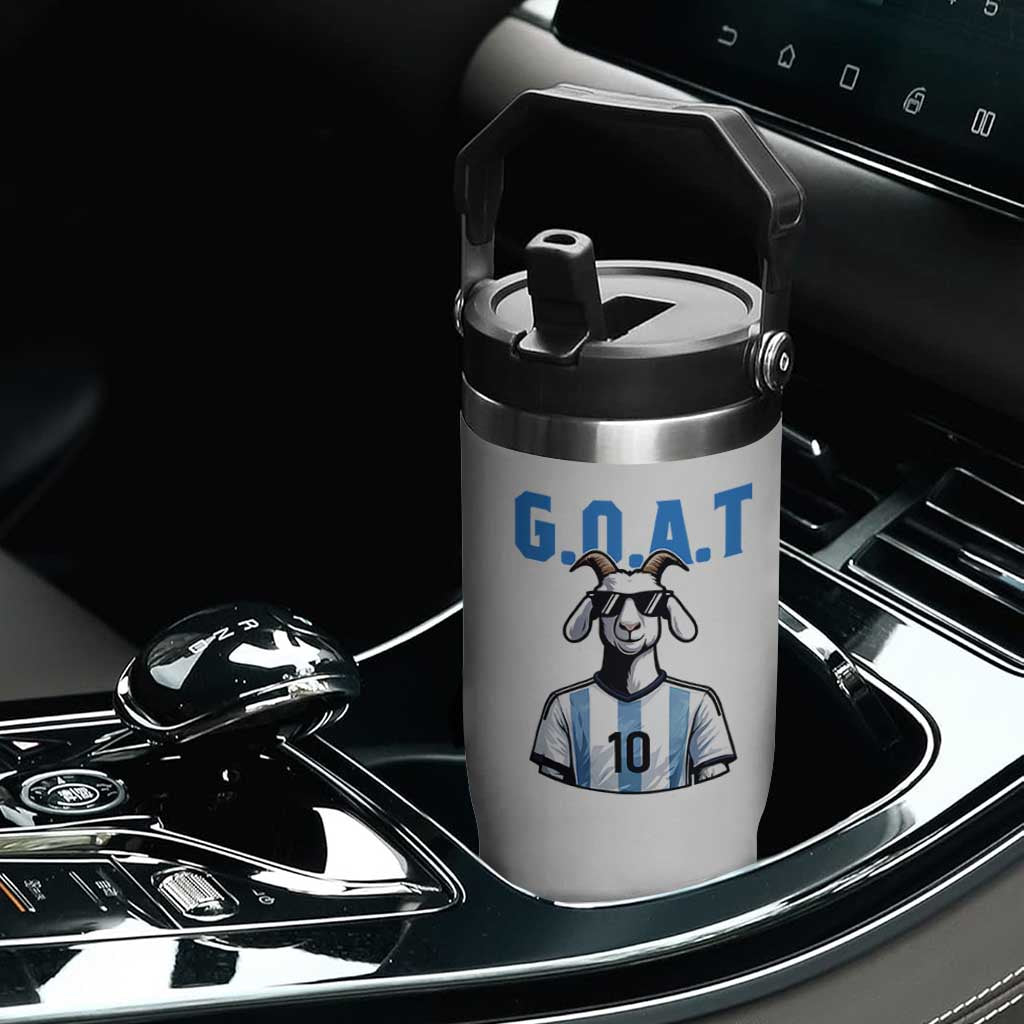The Goat Of Soccer Number Ten Flip Straw Tumbler Gift For Fans TS12 Print Your Wear
