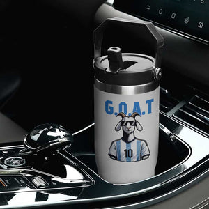 The Goat Of Soccer Number Ten Flip Straw Tumbler Gift For Fans TS12 Print Your Wear