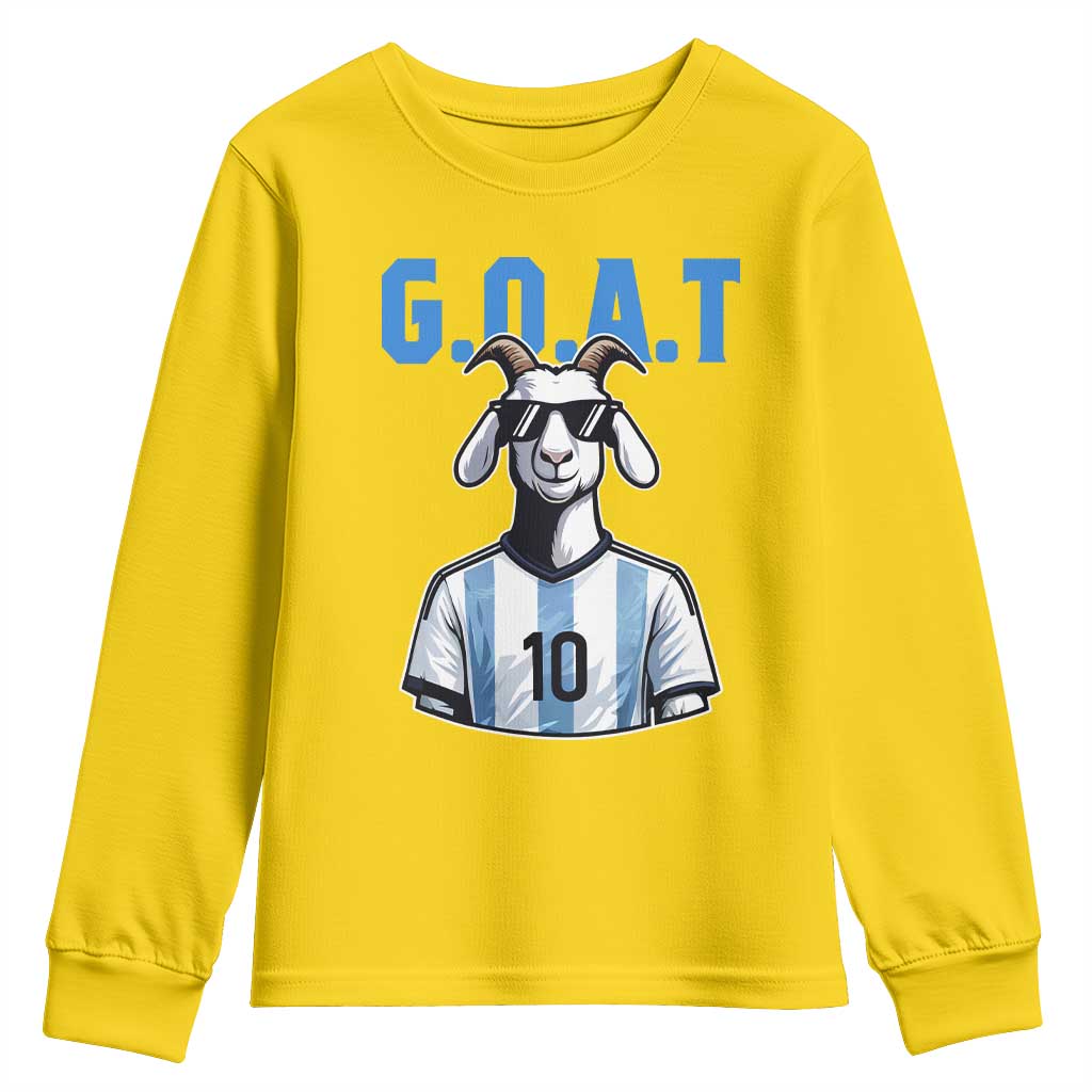 The Goat Of Soccer Number Ten Youth Sweatshirt Gift For Fans TS12 Daisy Print Your Wear