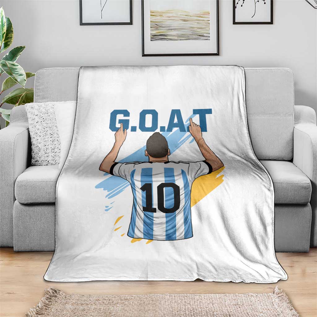 Legendary Number 10 Throw Blanket Goat Of Soccer Gift For Fans TS12 Print Your Wear