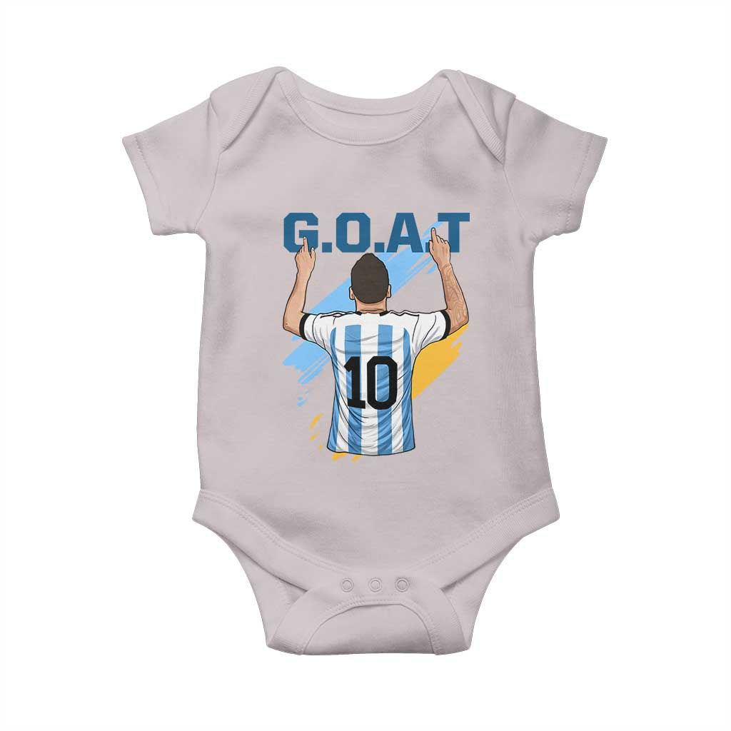 Legendary Number 10 Baby Onesie Goat Of Soccer Gift For Fans TS12 Ice Gray Print Your Wear