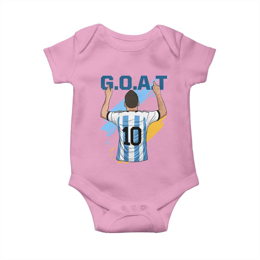 Legendary Number 10 Baby Onesie Goat Of Soccer Gift For Fans TS12 Light Pink Print Your Wear