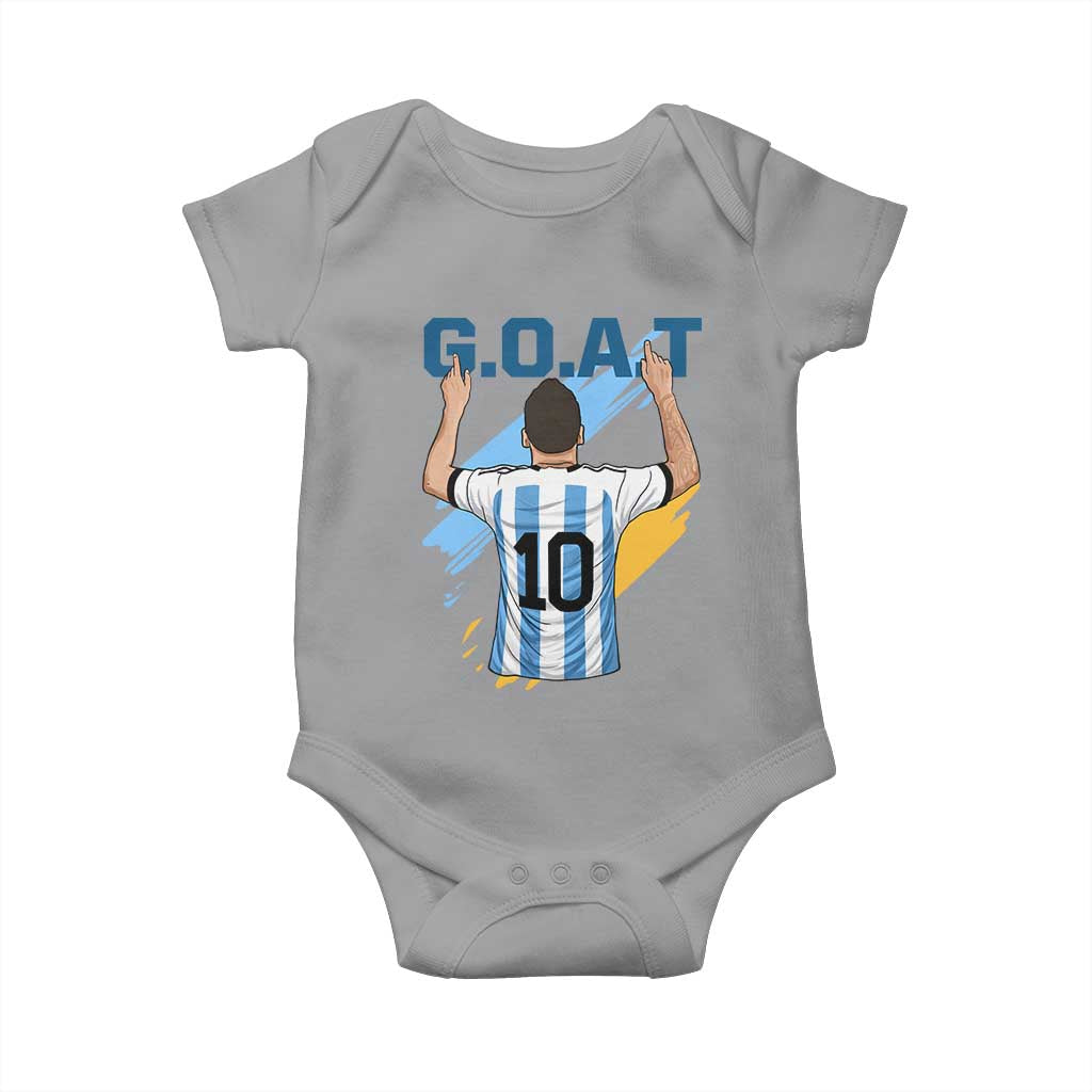 Legendary Number 10 Baby Onesie Goat Of Soccer Gift For Fans TS12 Sport Gray Print Your Wear