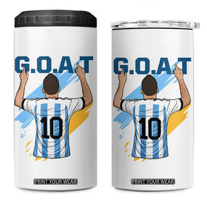 Legendary Number 10 4 in 1 Can Cooler Tumbler Goat Of Soccer Gift For Fans TS12 One Size: 16 oz White Print Your Wear