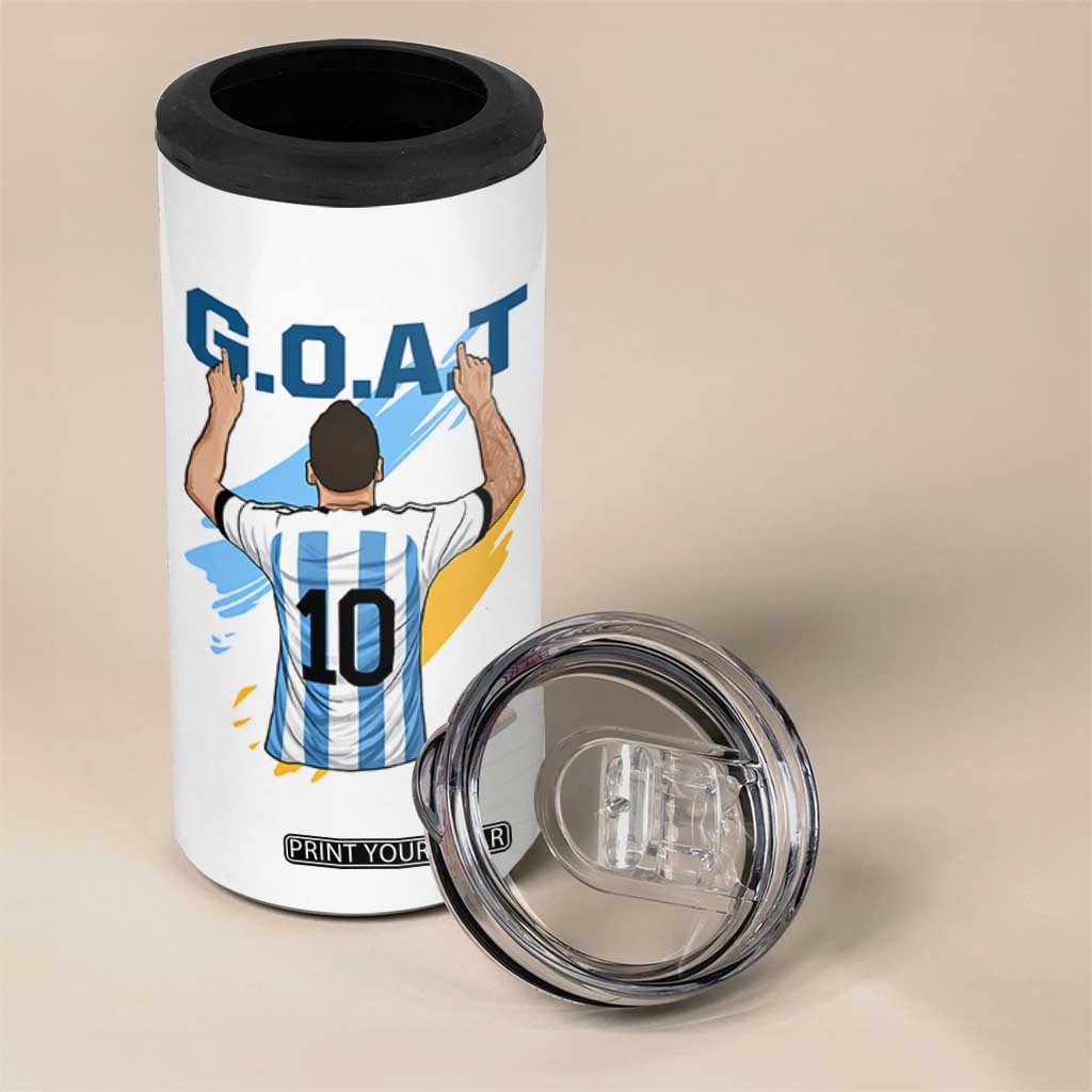 Legendary Number 10 4 in 1 Can Cooler Tumbler Goat Of Soccer Gift For Fans TS12 Print Your Wear