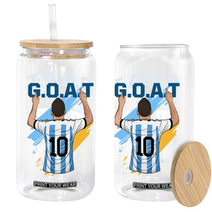 Legendary Number 10 Glass Can Goat Of Soccer Gift For Fans TS12 Print Your Wear