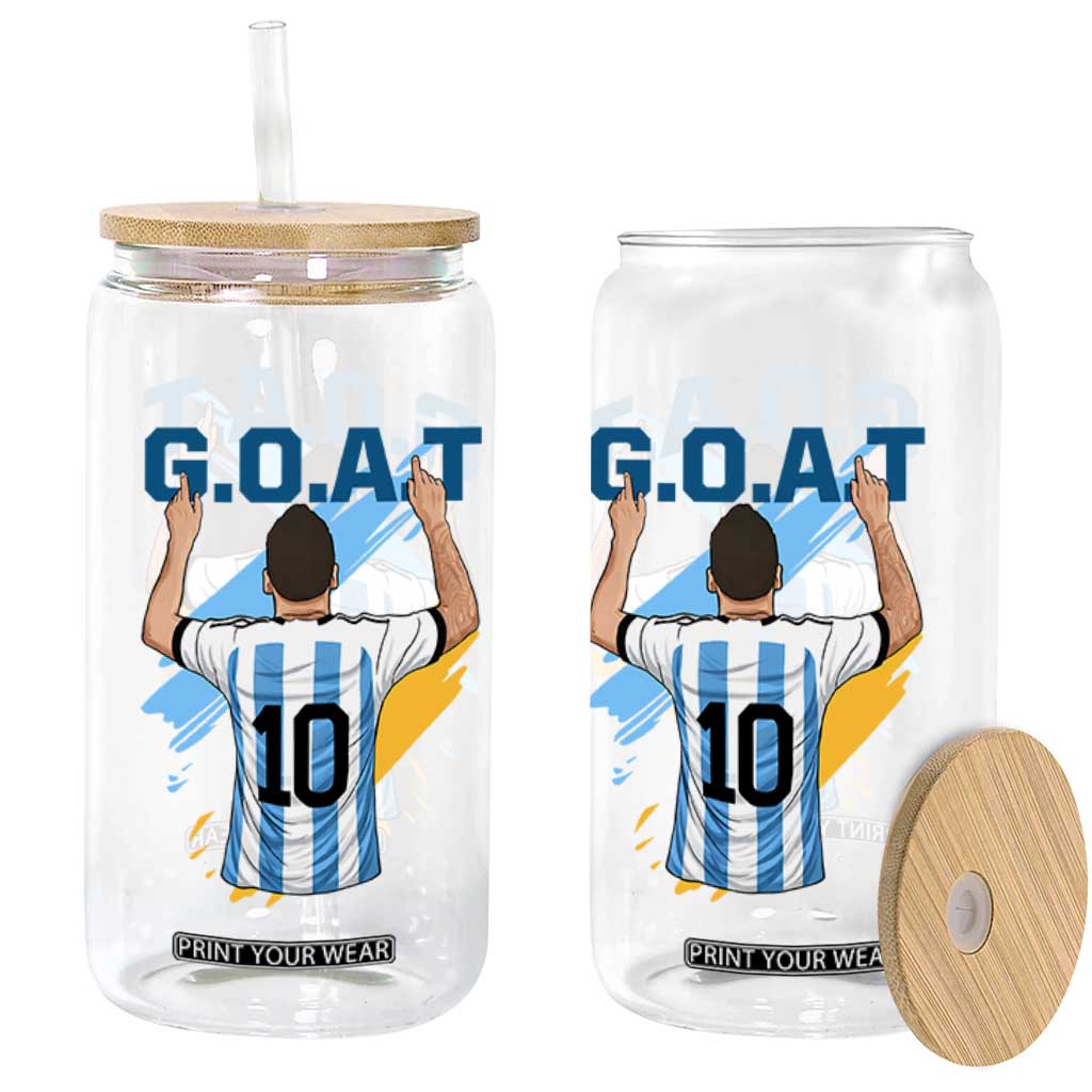 Legendary Number 10 Glass Can Goat Of Soccer Gift For Fans TS12 Print Your Wear
