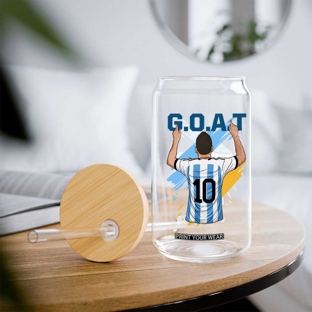 Legendary Number 10 Glass Can Goat Of Soccer Gift For Fans TS12 Print Your Wear