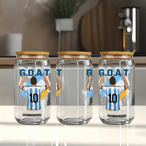 Legendary Number 10 Glass Can Goat Of Soccer Gift For Fans TS12 Print Your Wear