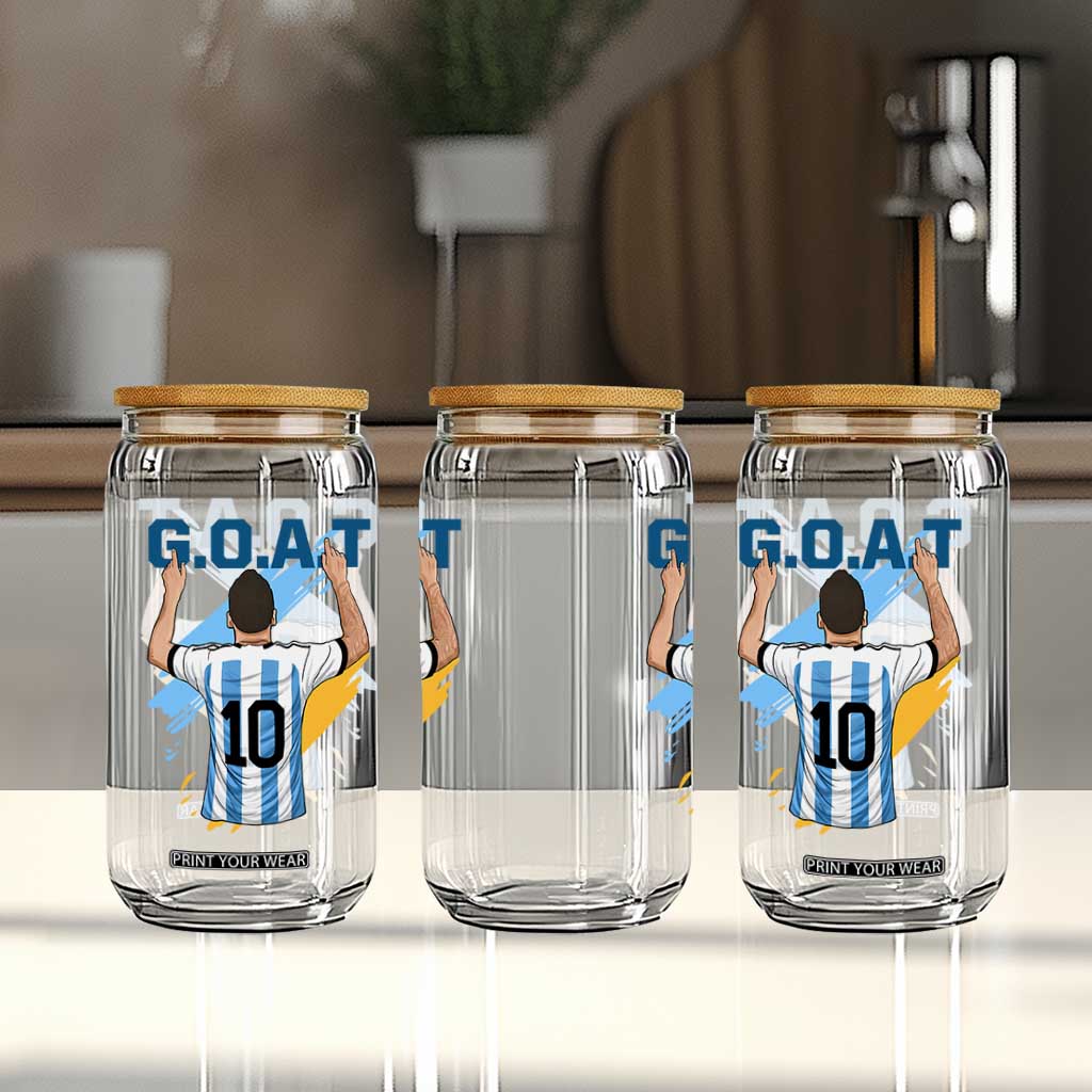 Legendary Number 10 Glass Can Goat Of Soccer Gift For Fans TS12 Print Your Wear