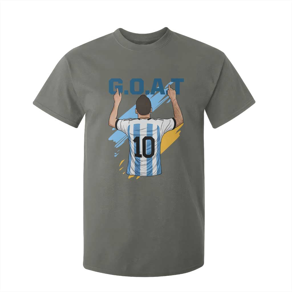 Legendary Number 10 T Shirt For Kid Goat Of Soccer Gift For Fans TS12 Military Green Print Your Wear