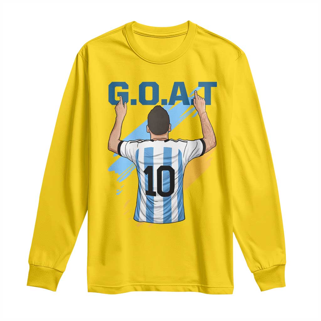 Legendary Number 10 Long Sleeve Shirt Goat Of Soccer Gift For Fans TS12 Daisy Print Your Wear