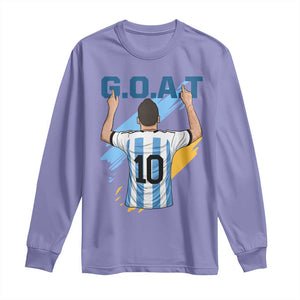 Legendary Number 10 Long Sleeve Shirt Goat Of Soccer Gift For Fans TS12 Violet Print Your Wear