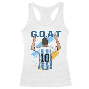 Legendary Number 10 Racerback Tank Top Goat Of Soccer Gift For Fans TS12 White Print Your Wear