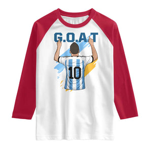 Legendary Number 10 Raglan Shirt Goat Of Soccer Gift For Fans TS12 White Red Print Your Wear
