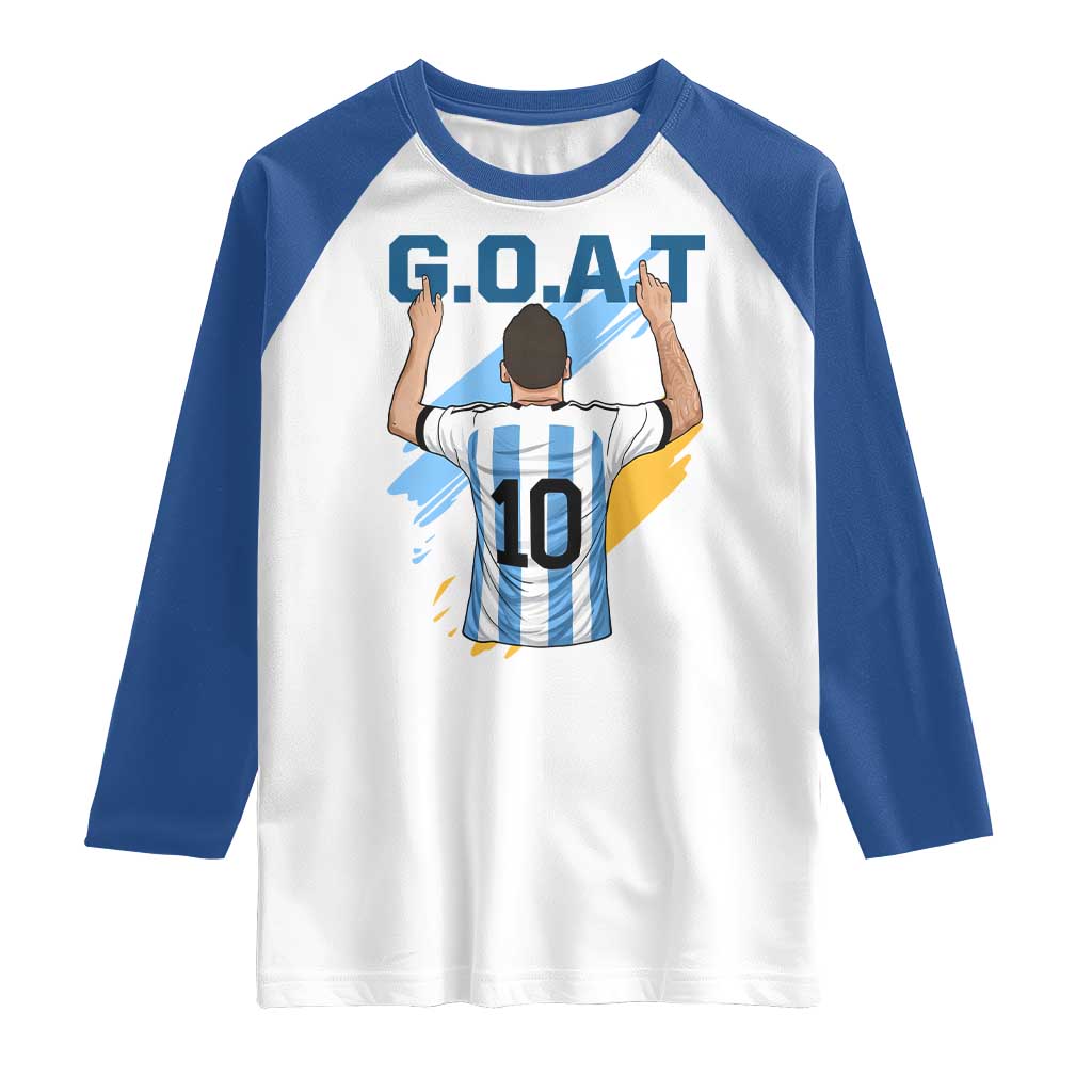 Legendary Number 10 Raglan Shirt Goat Of Soccer Gift For Fans TS12 White Royal Print Your Wear