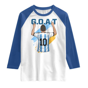 Legendary Number 10 Raglan Shirt Goat Of Soccer Gift For Fans TS12 White Royal Print Your Wear