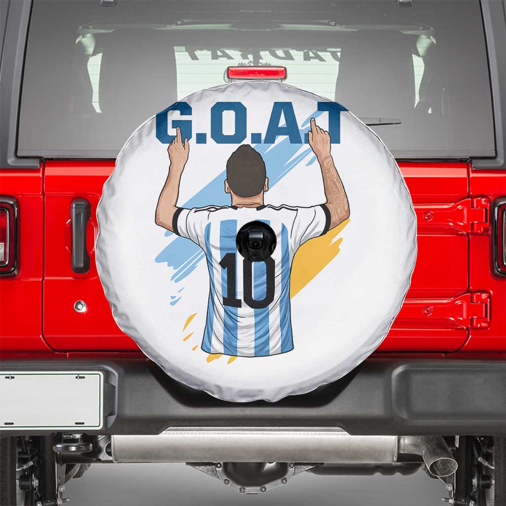 Legendary Number 10 Spare Tire Cover Goat Of Soccer Gift For Fans TS12 Black Print Your Wear