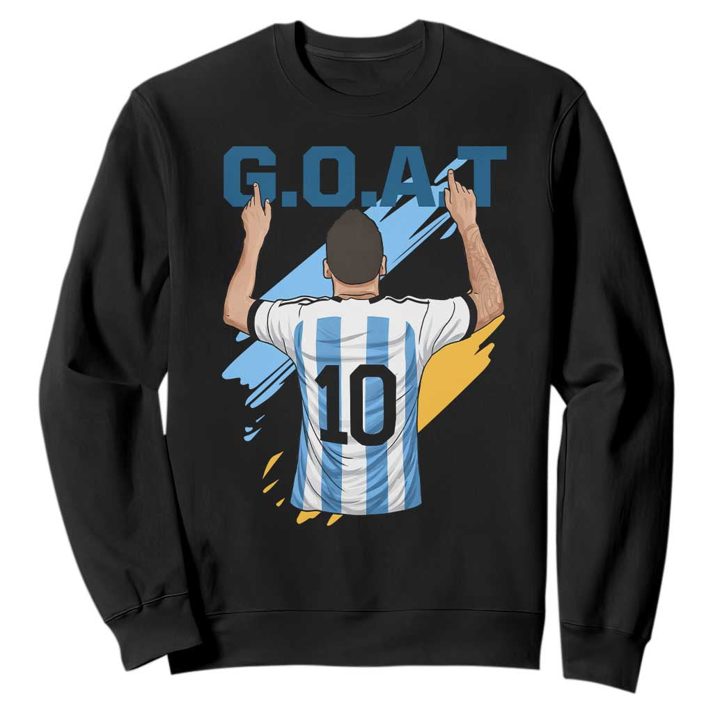 Legendary Number 10 Sweatshirt Goat Of Soccer Gift For Fans TS12 Black Print Your Wear