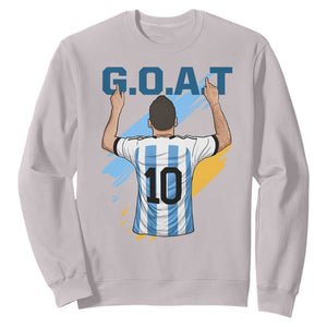 Legendary Number 10 Sweatshirt Goat Of Soccer Gift For Fans TS12 Ice Gray Print Your Wear