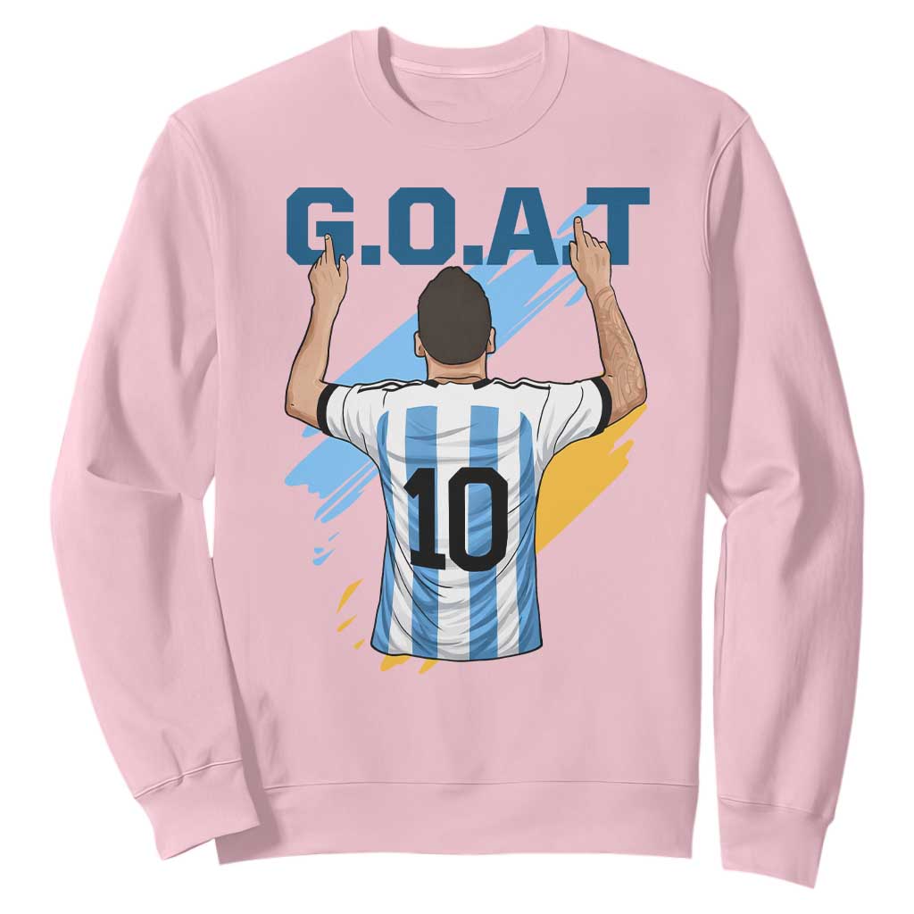 Legendary Number 10 Sweatshirt Goat Of Soccer Gift For Fans TS12 Light Pink Print Your Wear