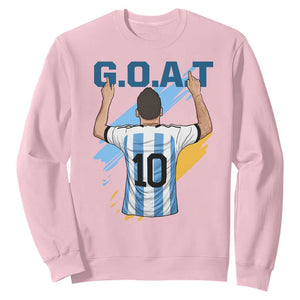 Legendary Number 10 Sweatshirt Goat Of Soccer Gift For Fans TS12 Light Pink Print Your Wear