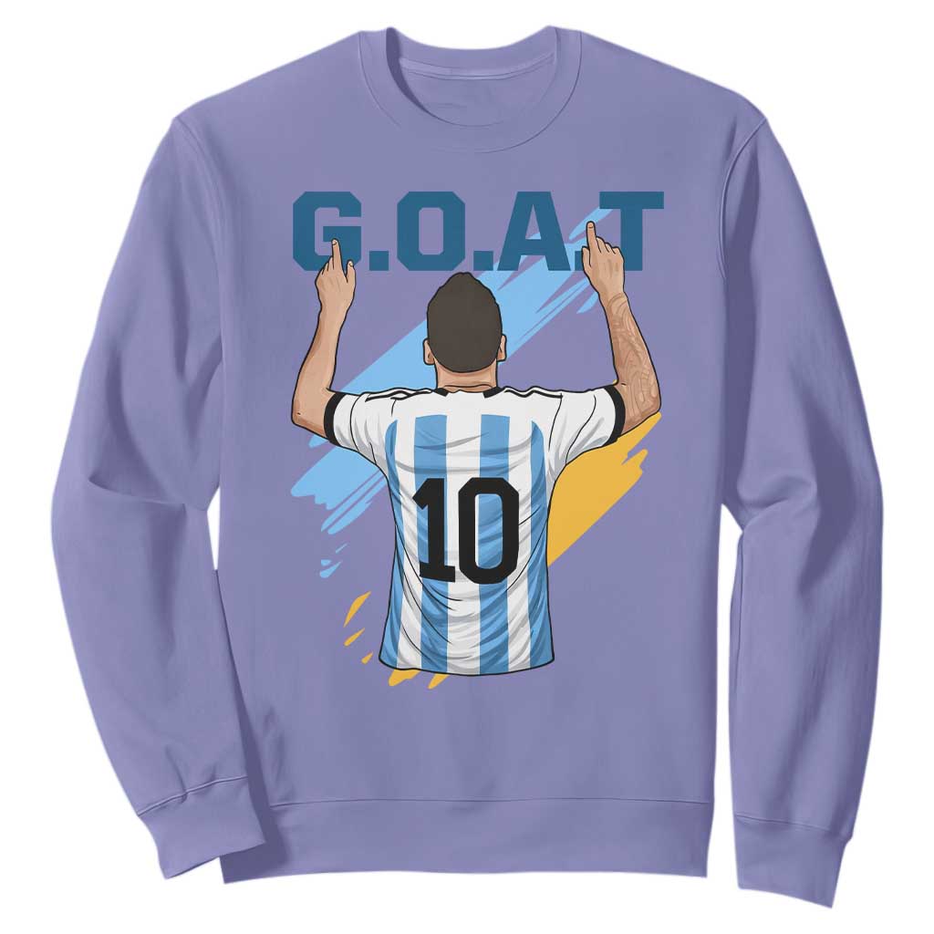 Legendary Number 10 Sweatshirt Goat Of Soccer Gift For Fans TS12 Violet Print Your Wear