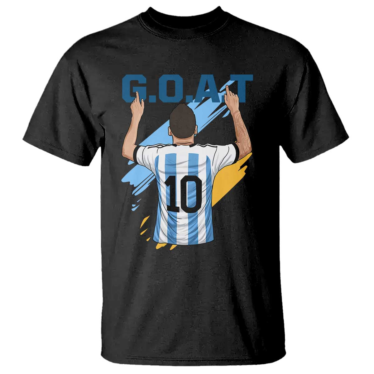 Legendary Number 10 T Shirt Goat Of Soccer Gift For Fans TS12 Black Print Your Wear