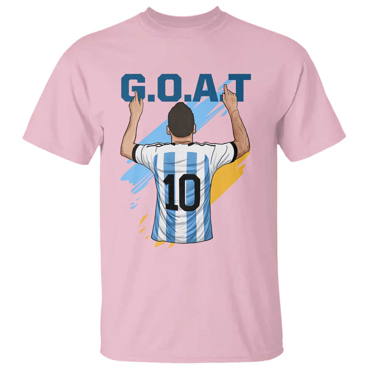 Legendary Number 10 T Shirt Goat Of Soccer Gift For Fans TS12 Light Pink Print Your Wear