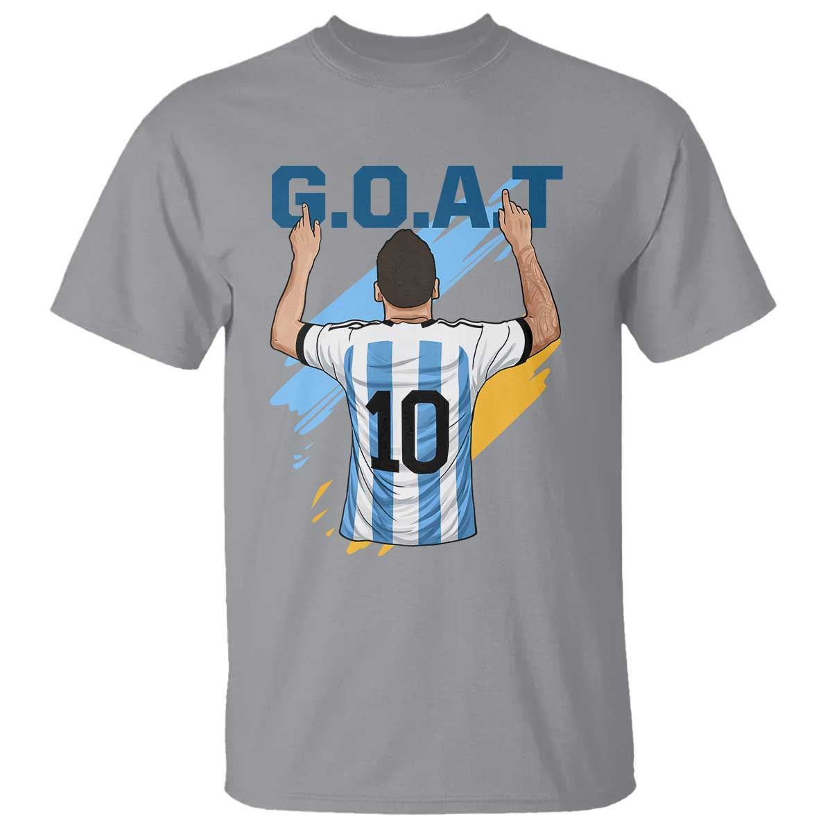 Legendary Number 10 T Shirt Goat Of Soccer Gift For Fans TS12 Sport Gray Print Your Wear