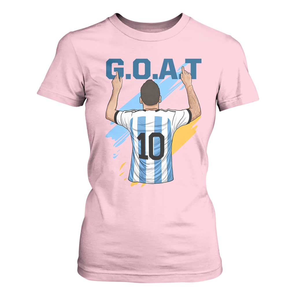Legendary Number 10 T Shirt For Women Goat Of Soccer Gift For Fans TS12 Light Pink Print Your Wear