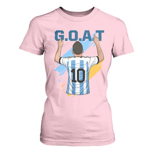 Legendary Number 10 T Shirt For Women Goat Of Soccer Gift For Fans TS12 Light Pink Print Your Wear