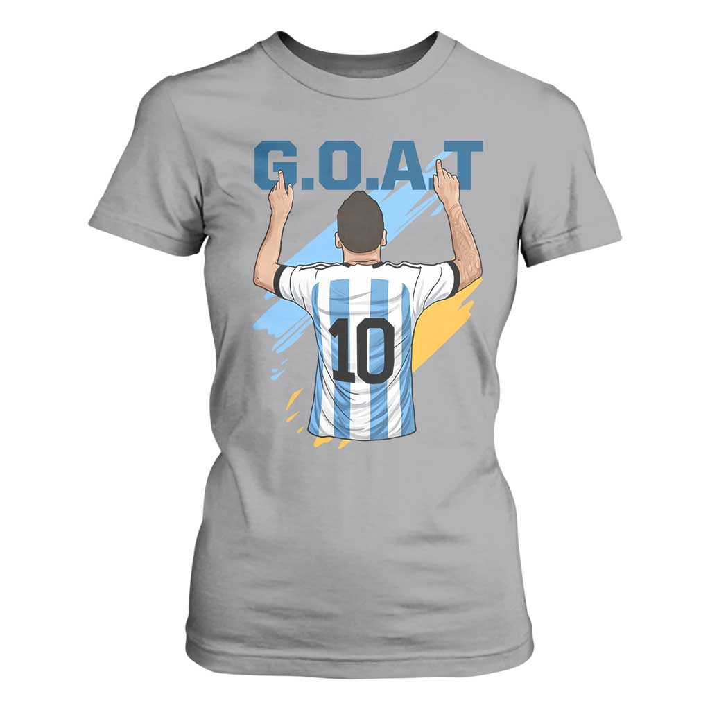 Legendary Number 10 T Shirt For Women Goat Of Soccer Gift For Fans TS12 Sport Gray Print Your Wear