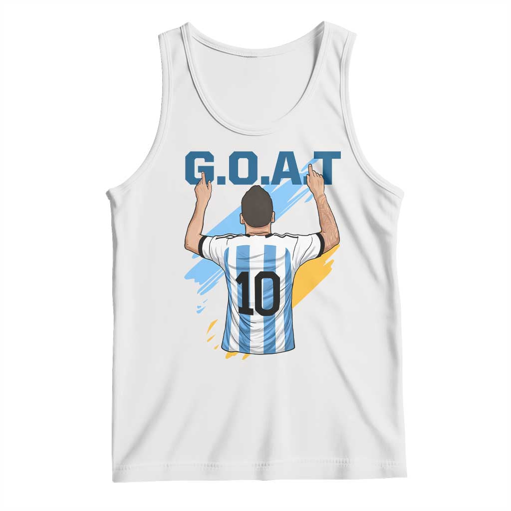 Legendary Number 10 Tank Top Goat Of Soccer Gift For Fans TS12 White Print Your Wear