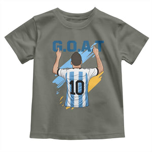 Legendary Number 10 Toddler T Shirt Goat Of Soccer Gift For Fans TS12 Military Green Print Your Wear
