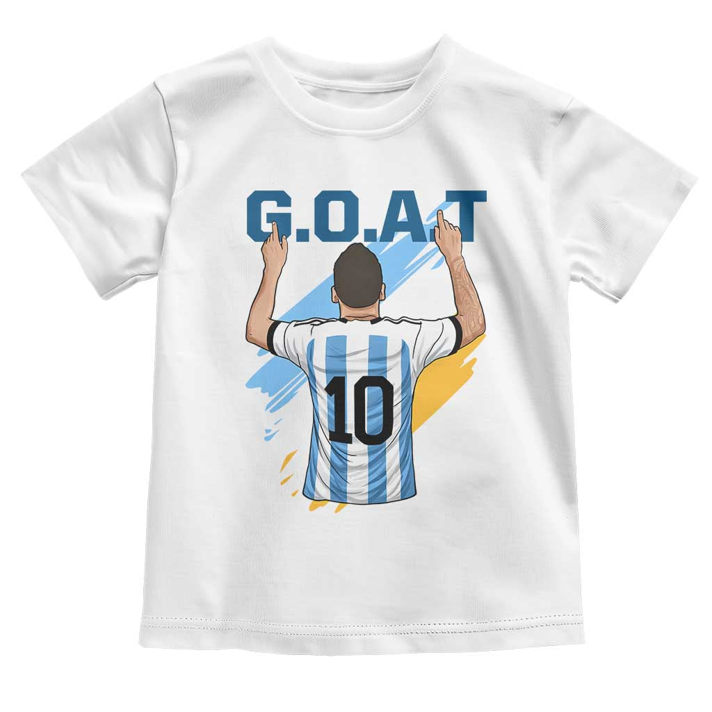 Legendary Number 10 Toddler T Shirt Goat Of Soccer Gift For Fans TS12 White Print Your Wear