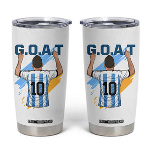 Legendary Number 10 Tumbler Cup Goat Of Soccer Gift For Fans TS12 White Print Your Wear