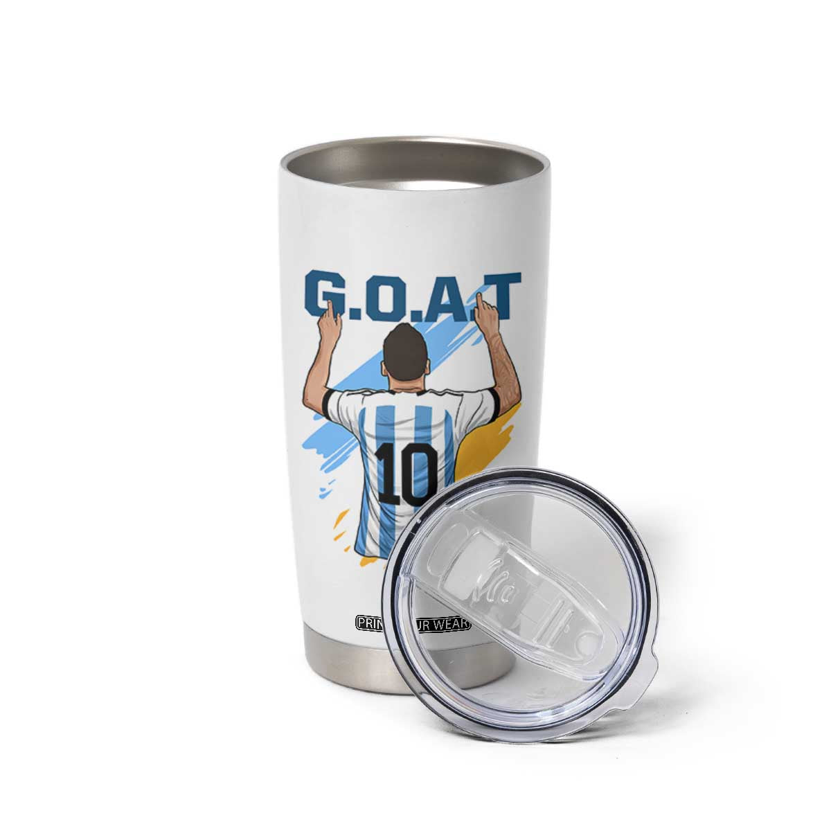 Legendary Number 10 Tumbler Cup Goat Of Soccer Gift For Fans TS12 Print Your Wear