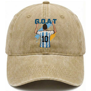 Legendary Number 10 Washed Cotton Baseball Cap Goat Of Soccer Gift For Fans TS12 Print Your Wear