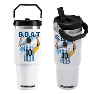Legendary Number 10 Flip Straw Tumbler Goat Of Soccer Gift For Fans TS12 One Size: 30 oz White Print Your Wear