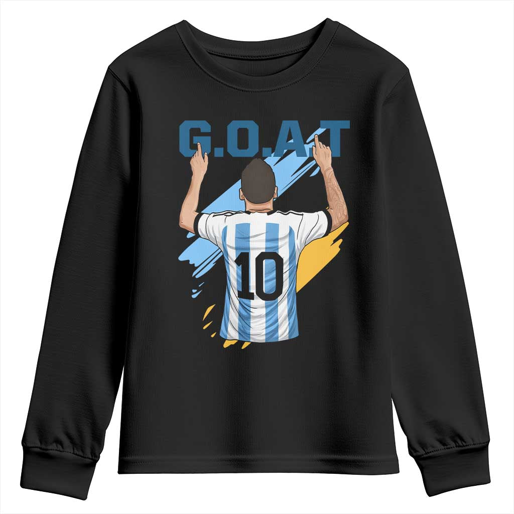 Legendary Number 10 Youth Sweatshirt Goat Of Soccer Gift For Fans TS12 Black Print Your Wear
