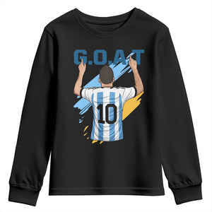 Legendary Number 10 Youth Sweatshirt Goat Of Soccer Gift For Fans TS12 Black Print Your Wear